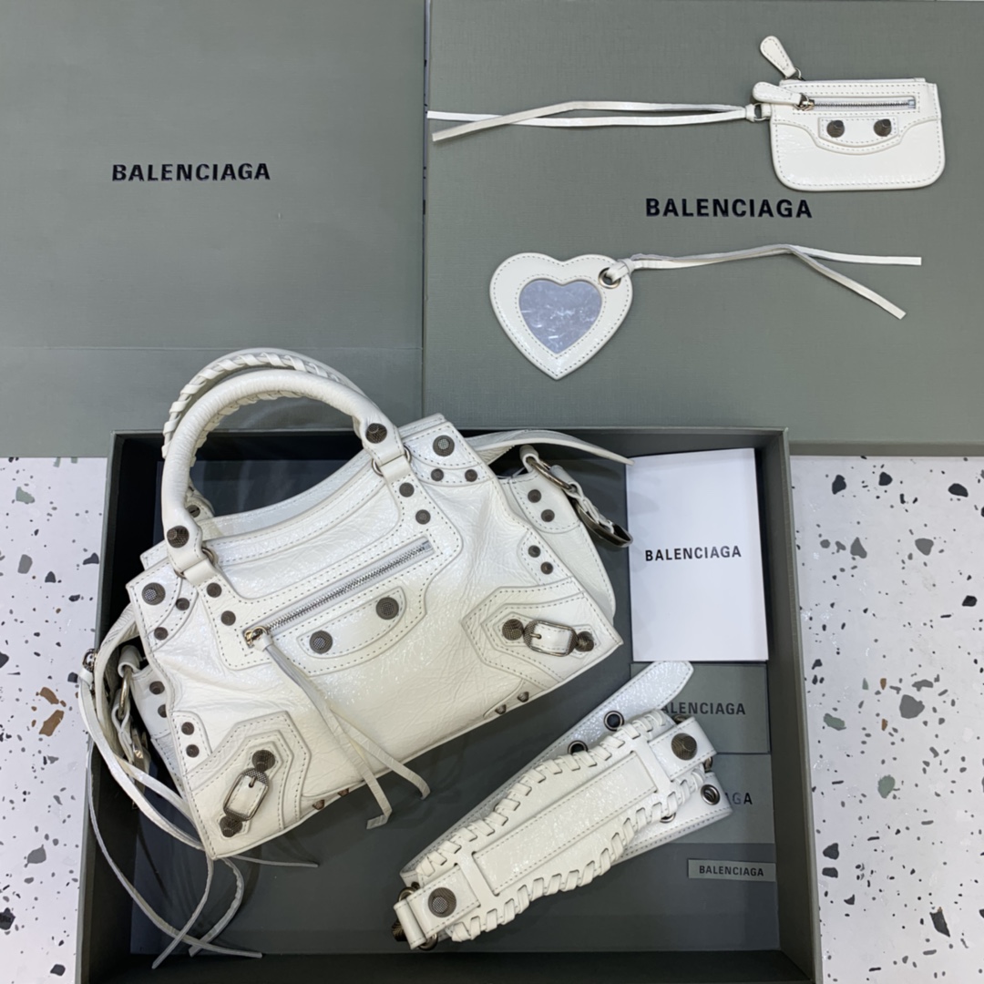 Balenciaga Neo Cagole XS Handbag Shoulder Bag White